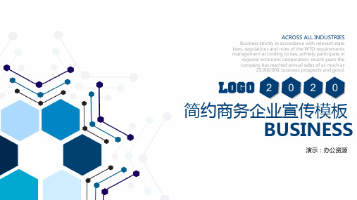 简约时尚科技企业宣传企业简介PPT模板