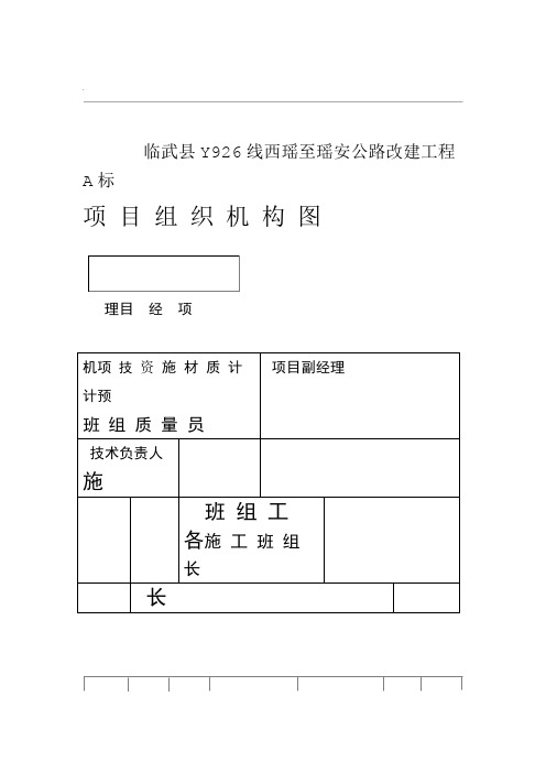 公路工程项目组织机构图