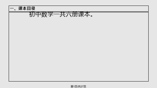 初中数学重难点PPT课件