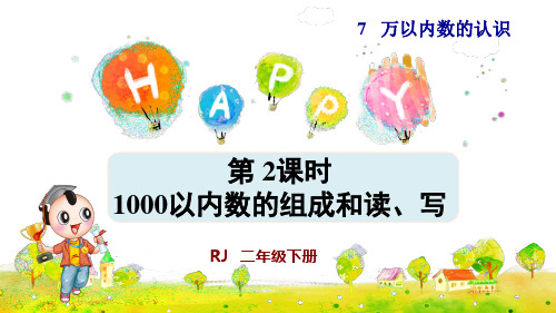 人教版小学二年级数学下册《1000以内的数的组成和读写》优秀课件