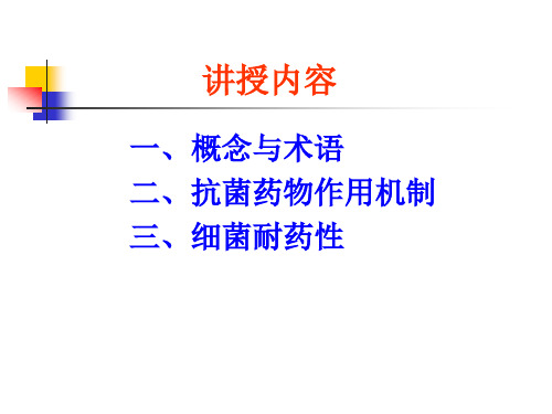 第三十八章抗微生物药物概论ppt课件