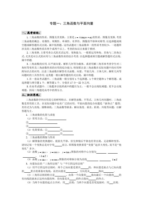 高三数学二轮专题复习资料(理)