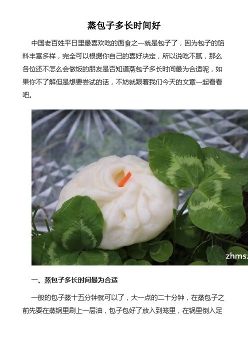 蒸包子多长时间好