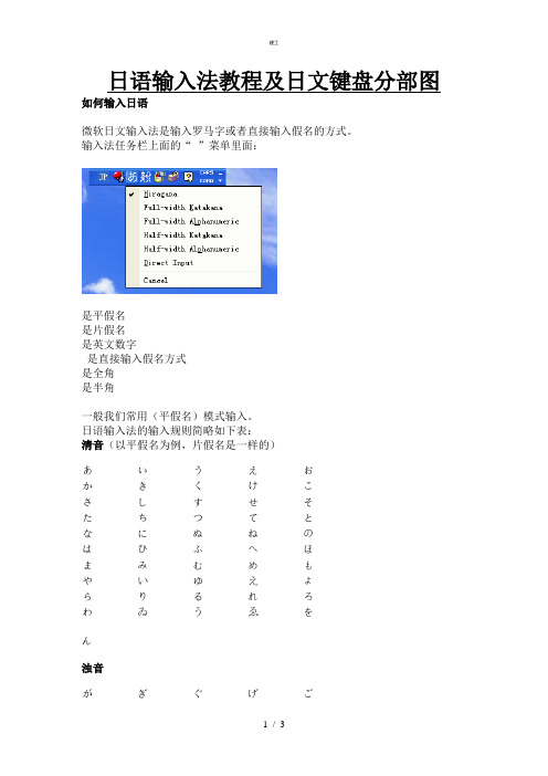 日语打字法简易教程(杂项)