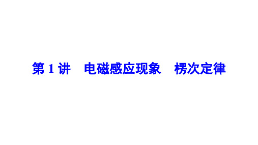 高中物理【电磁感应现象 楞次定律】知识点、规律总结