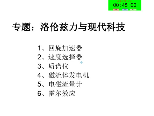 (上课用)洛伦兹力与现代科技PPT课件