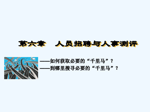 CH6人员招聘与人事测评课件