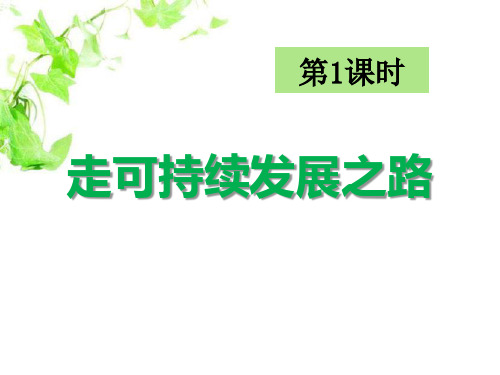 《走可持续发展之路》共同面对前所未有的挑战课件-人教版历史与社会九年级下册