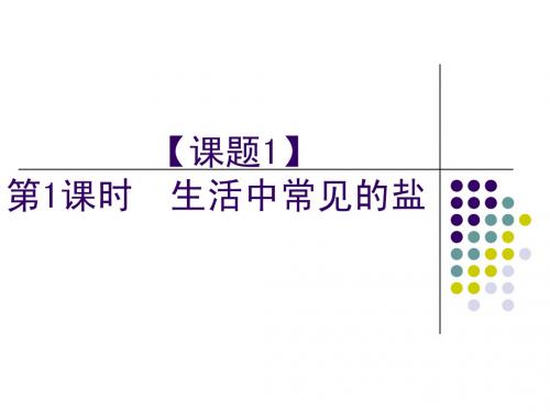 11.1 .1 常见的盐