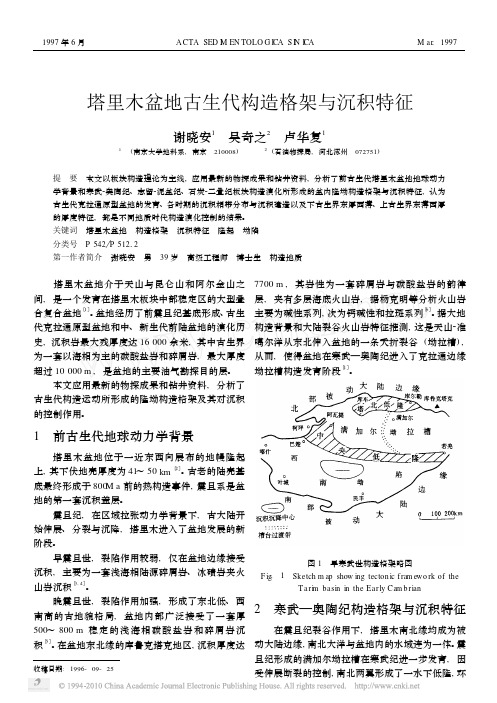 塔里木盆地古生代构造格架与沉积特征