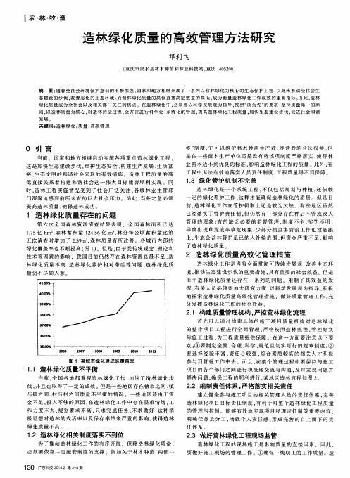 造林绿化质量的高效管理方法研究