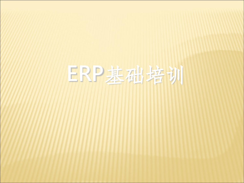 ERP基础培训ppt课件