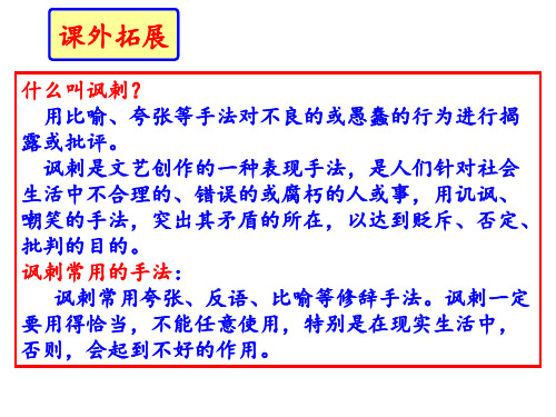 第三单元《名著导读：儒林外史讽刺作品的阅读》—(新)九年级语文下册(部编版)(41页)ppt精品课件