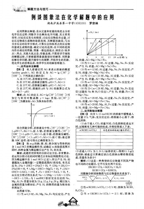 例谈图象法在化学解题中的应用