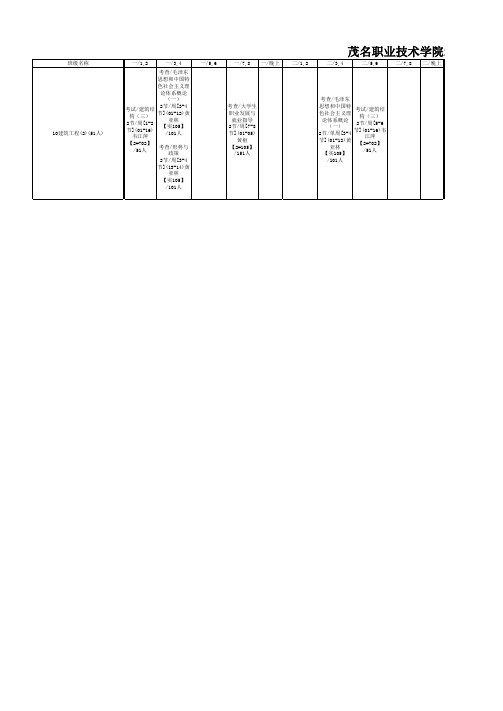 10建工2班课程表