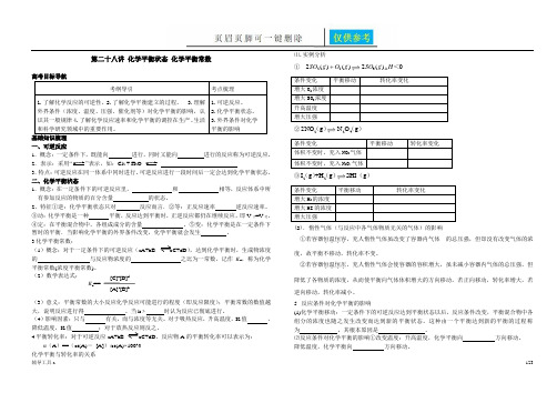 第二十八讲 化学平衡状态 化学平衡常数(基础教育)