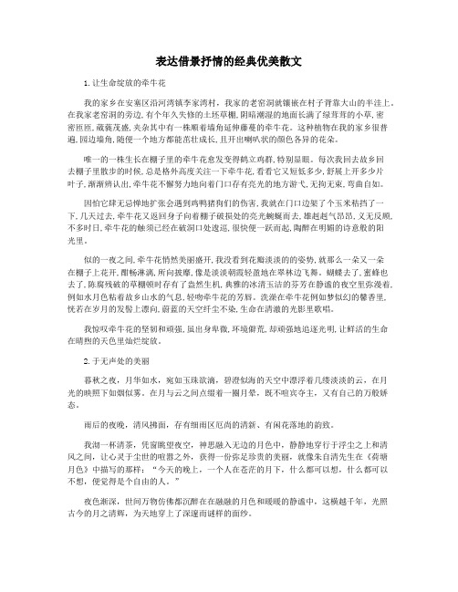 表达借景抒情的经典优美散文