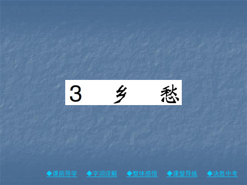 九年级语文上册课件:3.乡愁(共31张PPT)