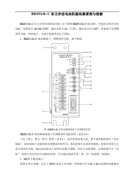 RKD514L-C东方步进电动机驱动器原理跟检修