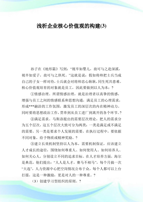 浅析企业核心价值观的构建3.doc