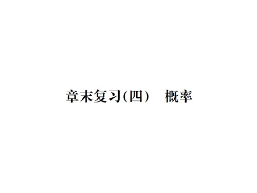 湘教版九年级数学下册习题课件:章末复习(四) 概率 (共32张PPT)