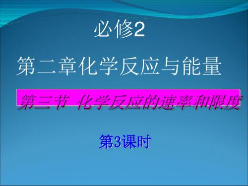 化学反应的速率和限度PPT课件32 人教课标版