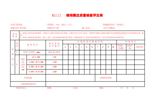 12绿化工程质量检验评定表