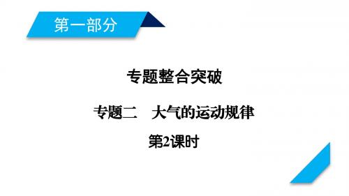 2018年高考地理二轮复习：专题2大气的运动规律第2课时课件(36张)