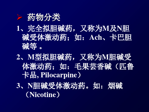 第六章 胆碱受体激动药、抗胆碱酶药_PPT幻灯片