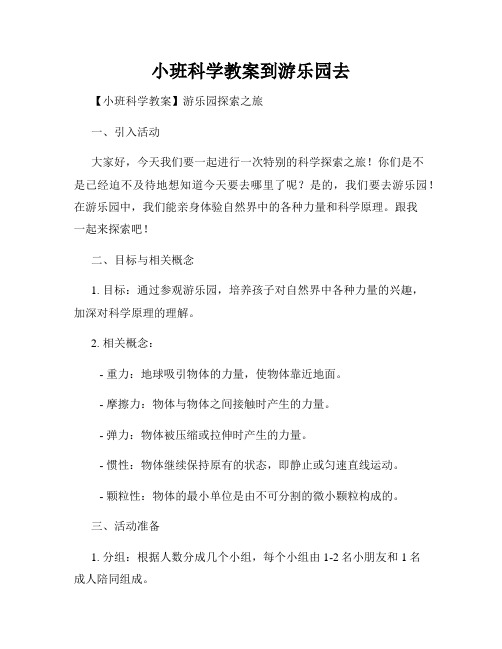 小班科学教案到游乐园去