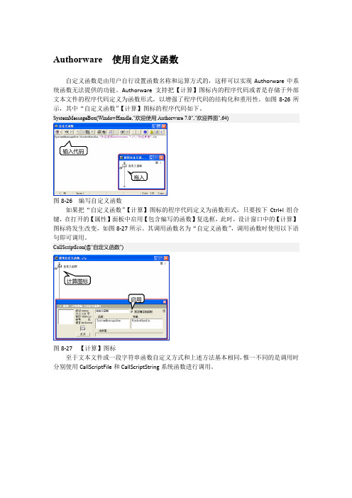 Authorware  使用自定义函数