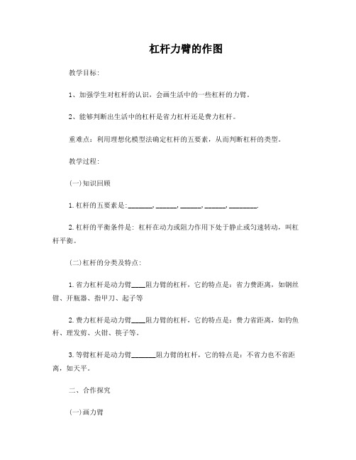 杠杆力臂的作图