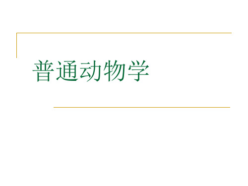 普通动物学 绪论 第一章 动物体的基本结构与机能