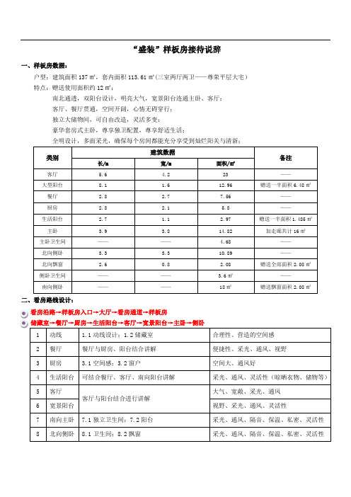 样板房看房说辞