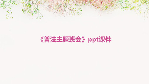 《普法主题班会》PPT课件