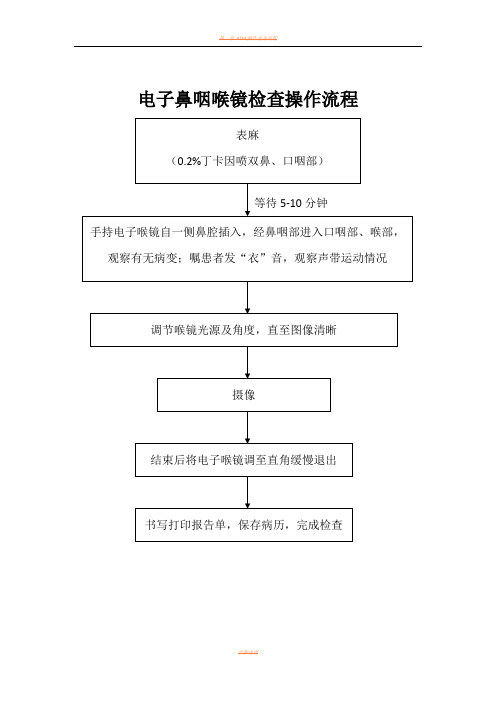 电子鼻咽喉镜操作流程