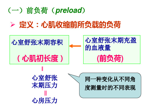 4章2节&影响心输出量因素