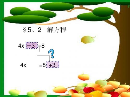 5.2 求解一元一次方程 课件5(北师大版七年级上)