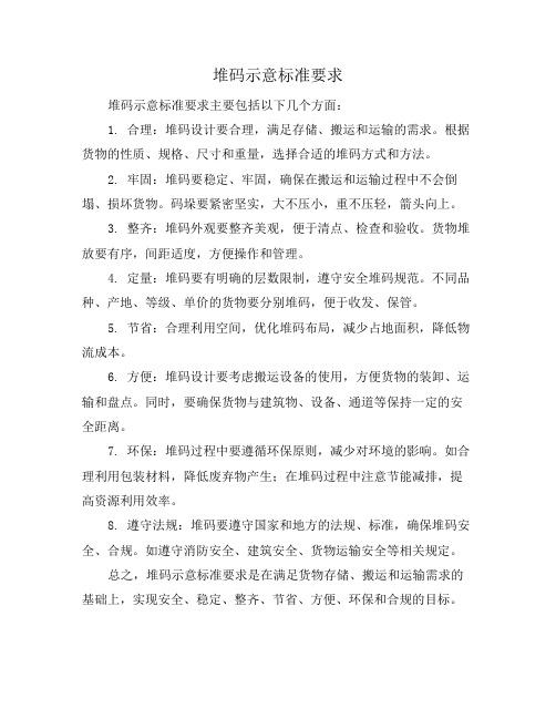 堆码示意标准要求