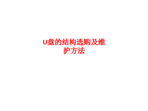 [课件]U盘的结构选购及维护方法PPT