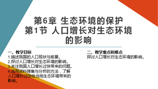 6.1 人口增长对生态环境的影响 人教版高中生物必修3课件