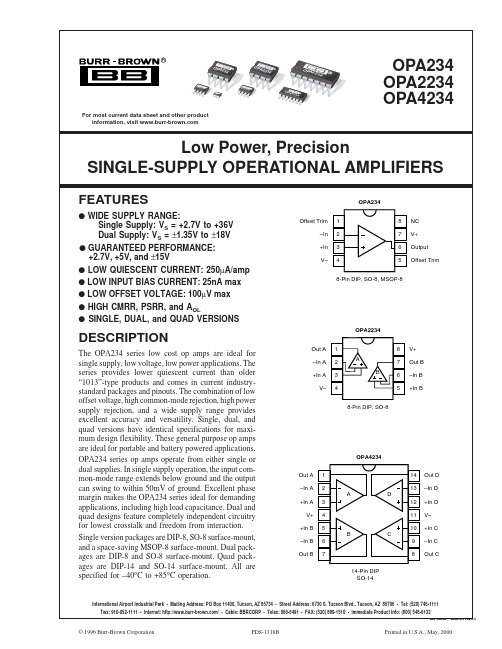 OPA4234PA中文资料