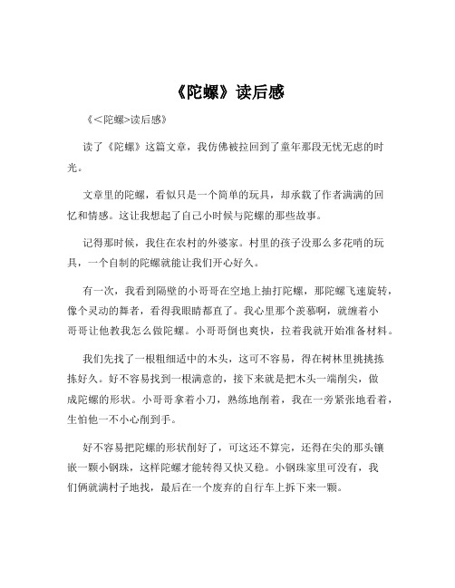 《陀螺》读后感