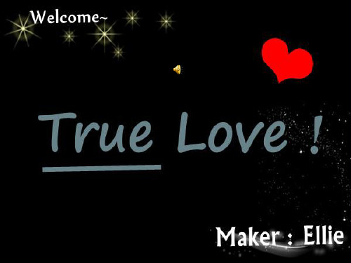 ture love 真爱 英语PPT