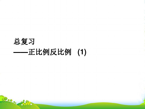 苏教版六年级数学下册《正比例和反比例(1))总复习课件