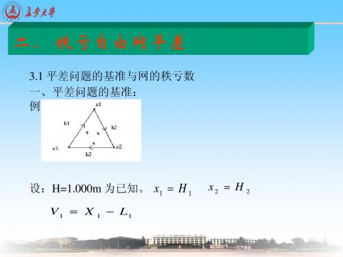 第二章1秩亏自由网平差与拟稳平差