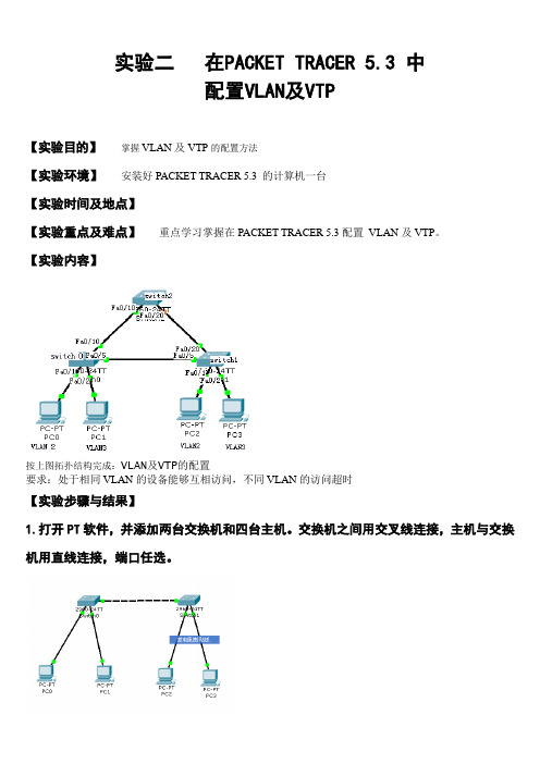 在PACKET TRACER 5.3配置 VLAN及VTP