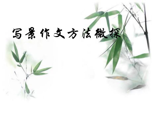 写景作文微探 ppt课件