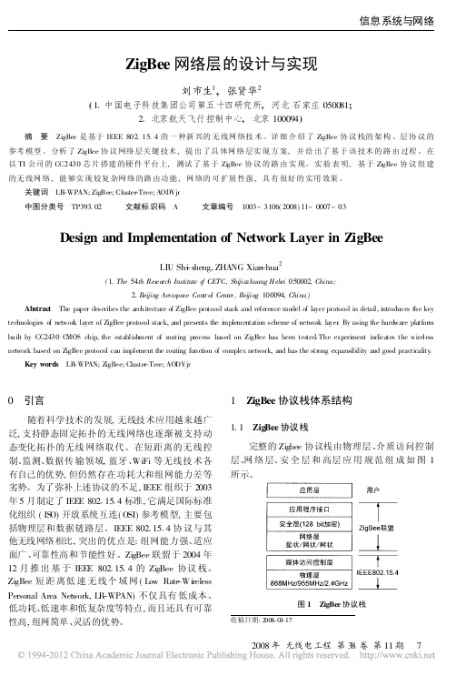 ZigBee网络层的设计与实现