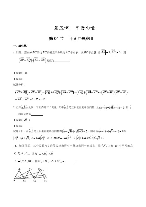 专题5.4平面向量应用(测) 2019年高考数学(江苏版)一轮复习专题Word版含解析